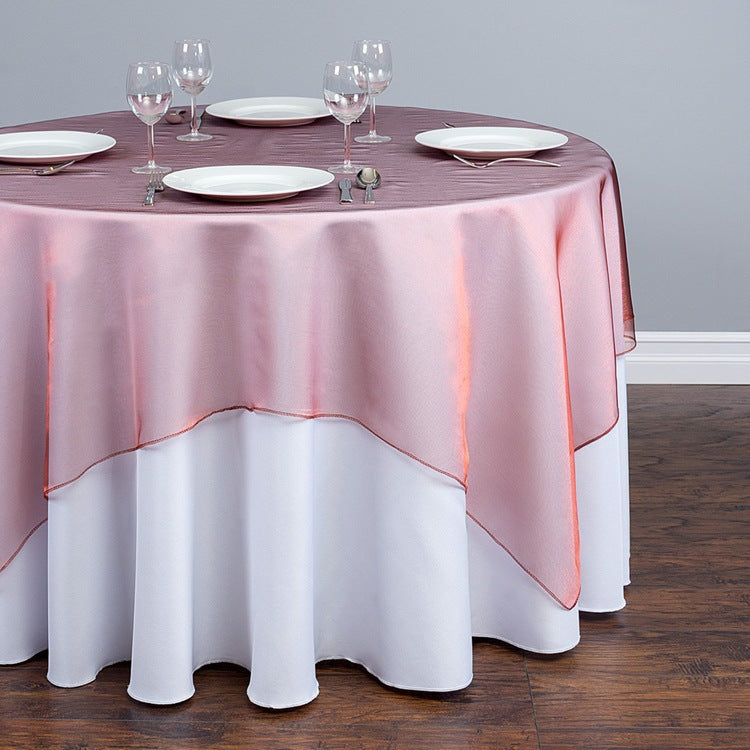 Organza Table Overlay 72"x72" Gold
