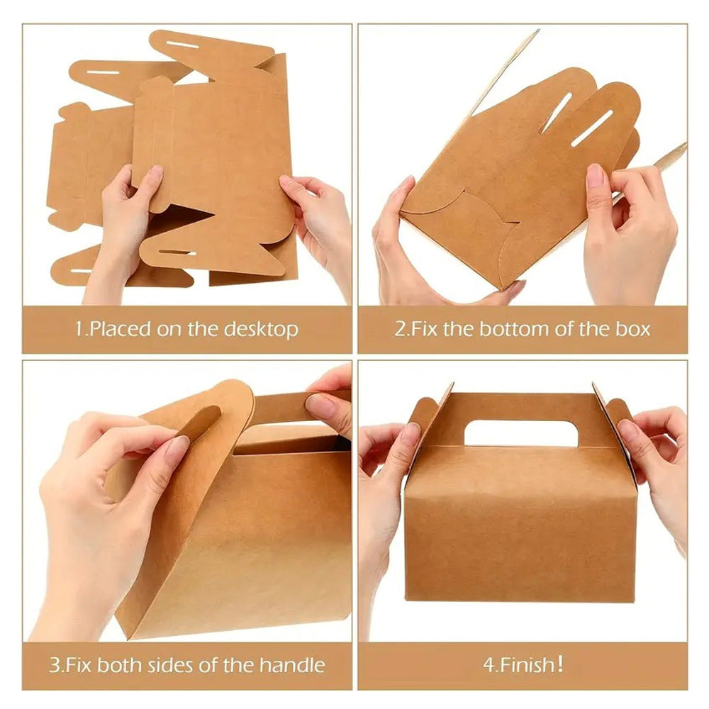 25 Pc Party Favor Gift Tote Gable Box Bags 6.4