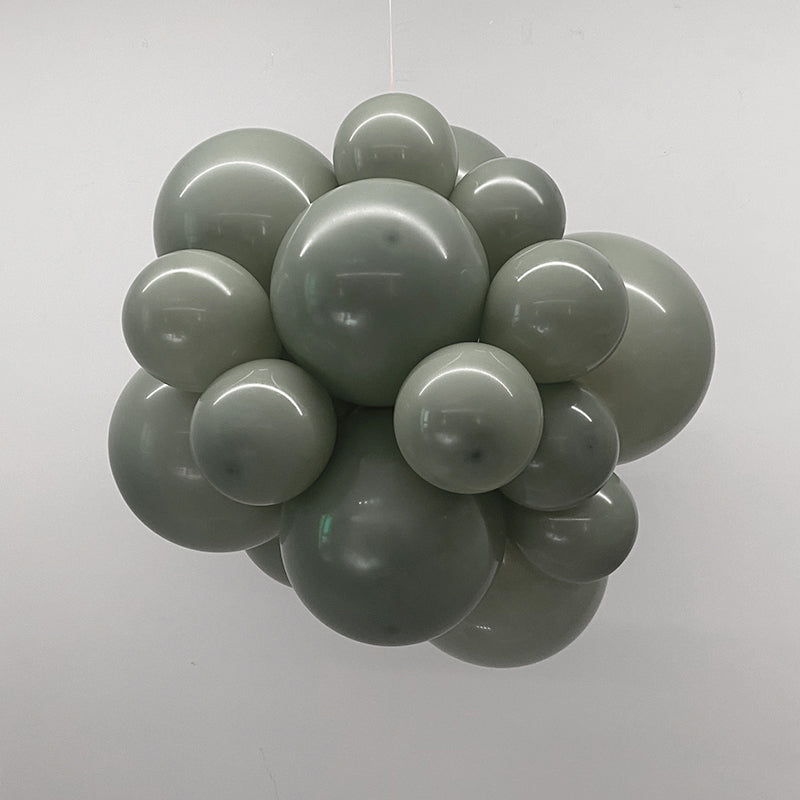 25 Pc Pastel Dusk Green Latex Helium, Air or Water Balloons 12"