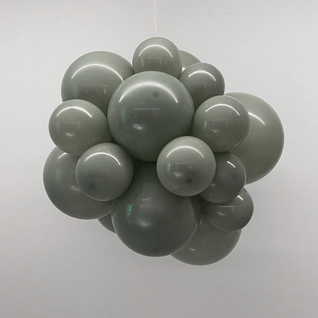 100 Pc Pastel Dusk Green Latex Helium, Air or Water Balloons 10"