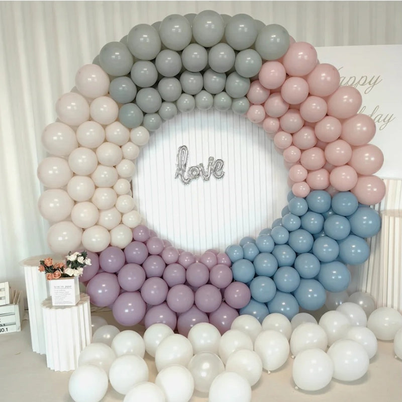 100 Pc Pastel Dusk Purple Latex, Air or Water Balloons 5"