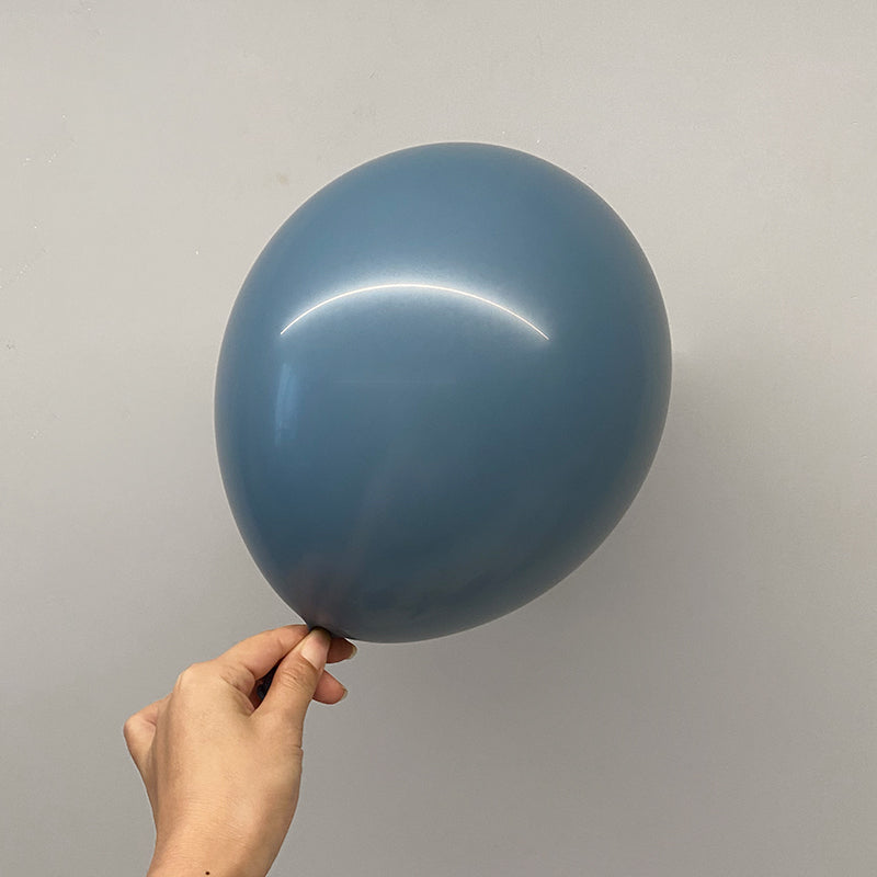 100 Pc Pastel Dusk Blue Latex, Air or Water Balloons 5"