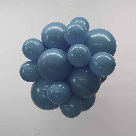 10 Pc Pastel Dusk Blue Latex Helium, Air or Water Balloons 18"
