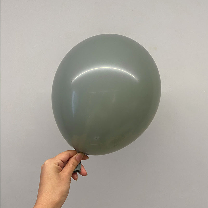 10 Pc Pastel Dusk Green Latex Helium, Air or Water Balloons 18"