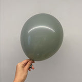 10 Pc Pastel Dusk Green Latex Helium, Air or Water Balloons 18"
