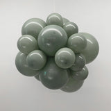 10 Pc Pastel Dusk Green Latex Helium, Air or Water Balloons 18"