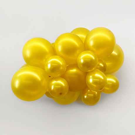 5 Pc Shiny Pearl Gold Latex Helium, Air or Water Balloons 36"
