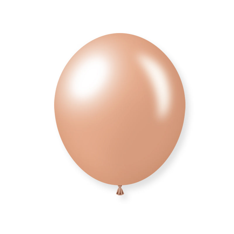 25 Pc Shiny Pearl Rose Gold Latex Helium, Air or Water Balloons 12"