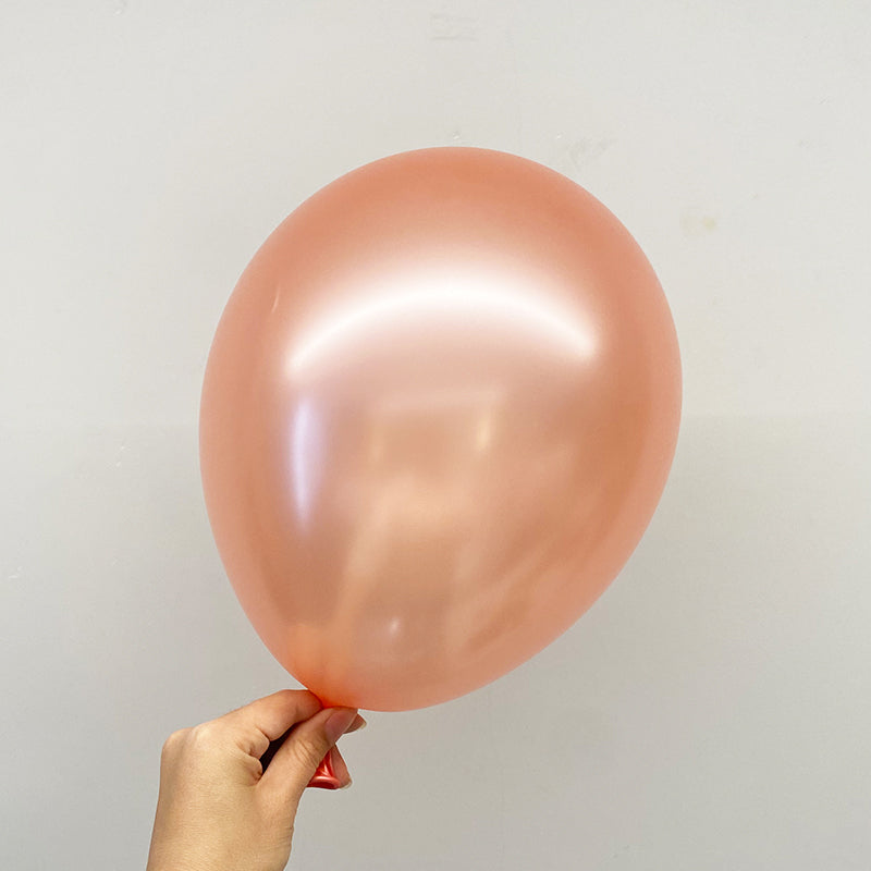5 Pc Shiny Pearl Rose Gold Latex Helium, Air or Water Balloons 36"