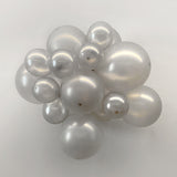 5 Pc Shiny Pearl Silver Latex Helium, Air or Water Balloons 36"