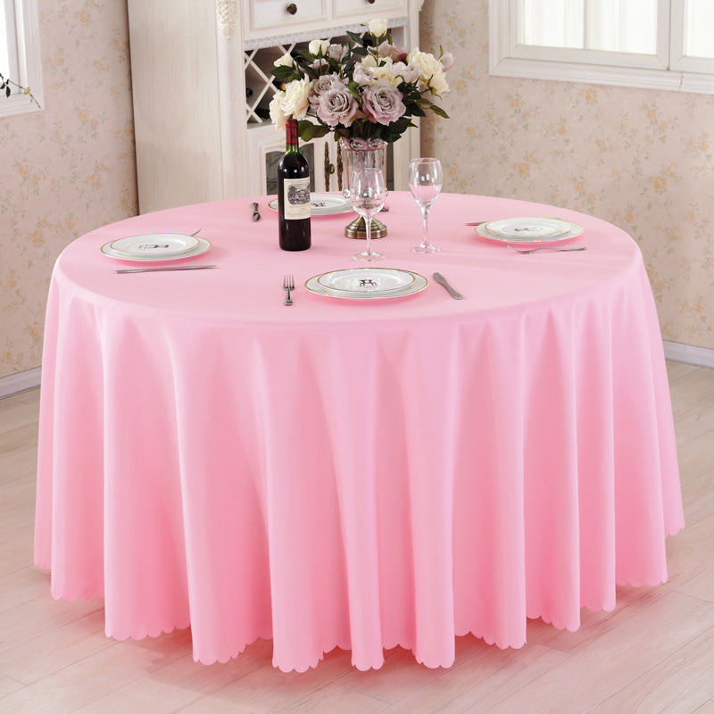 Polyester Round Tablecloth 70" Pink