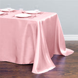 Satin Rectangular Tablecloth 57"x126" Pink-No splicing