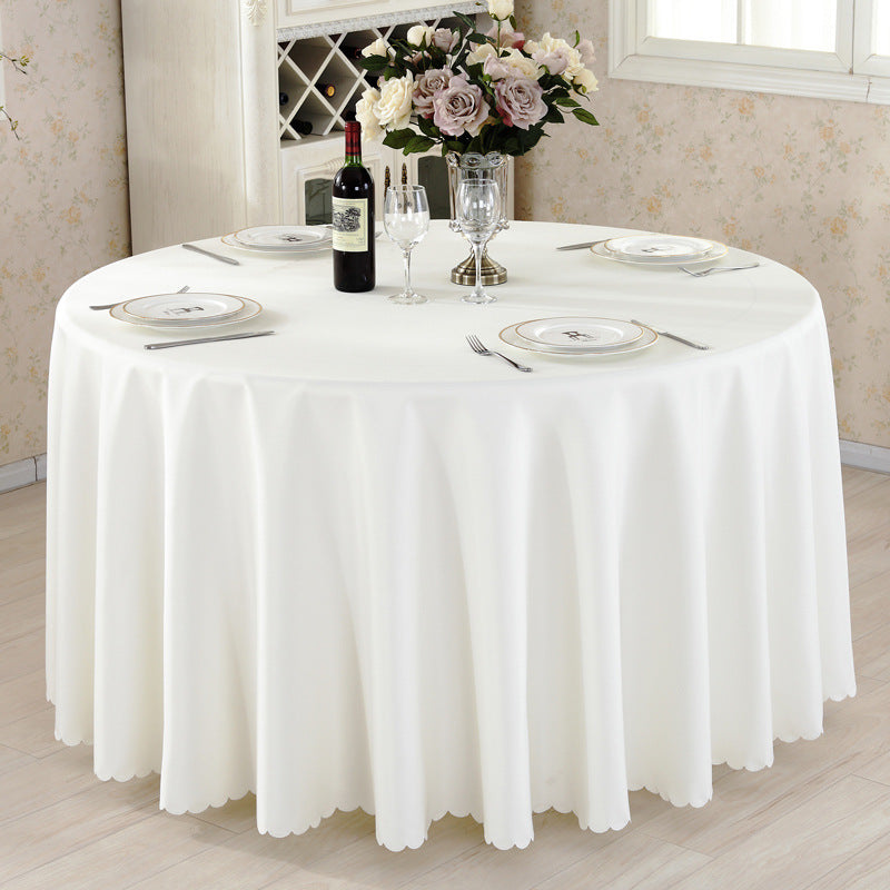 Polyester Round Tablecloth 110" Off-White