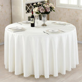 Polyester Round Tablecloth 110" Off-White