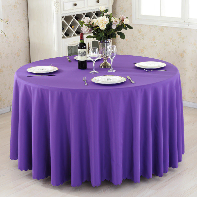 Polyester Round Tablecloth 86" Purple