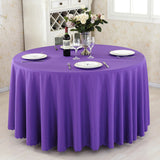 Polyester Round Tablecloth 86" Purple