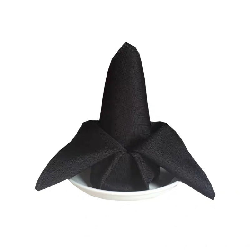 5 Pc Polyester Napkins 19"x19" Black