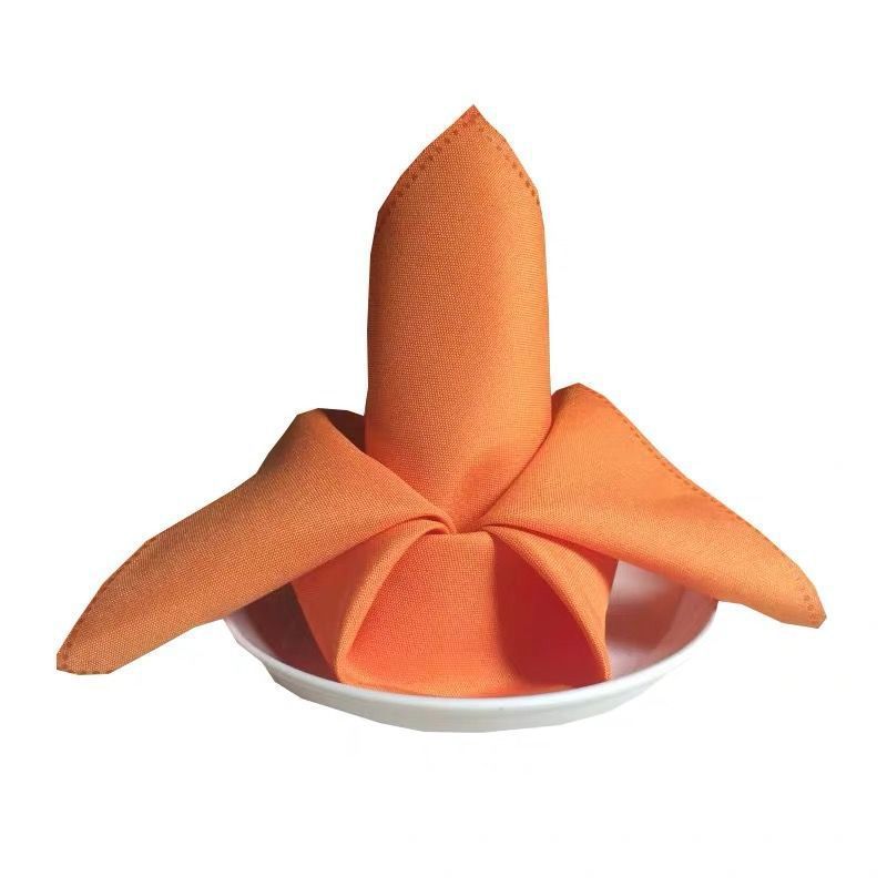 5 Pc Polyester Napkins 19"x19" Orange