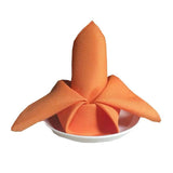 5 Pc Polyester Napkins 19"x19" Orange