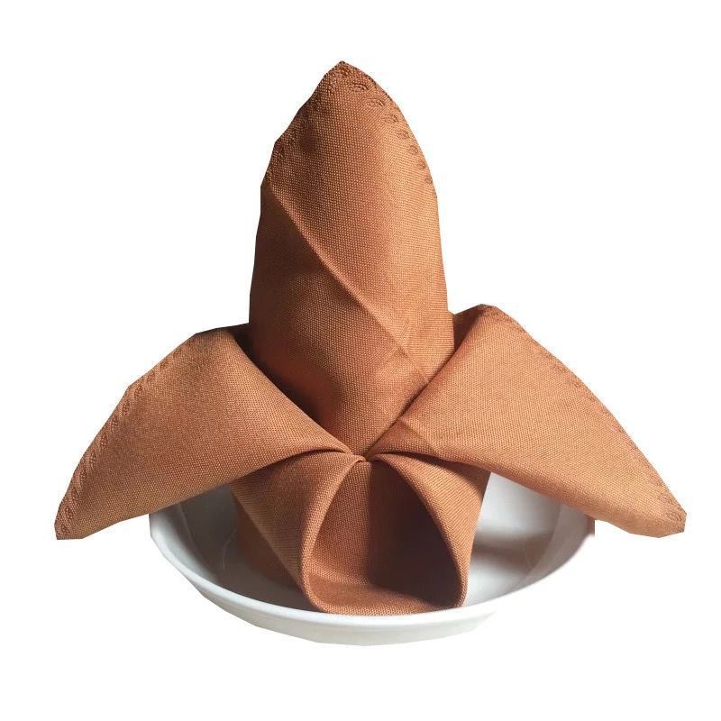 5 Pc Polyester Napkins 19"x19" Light Brown