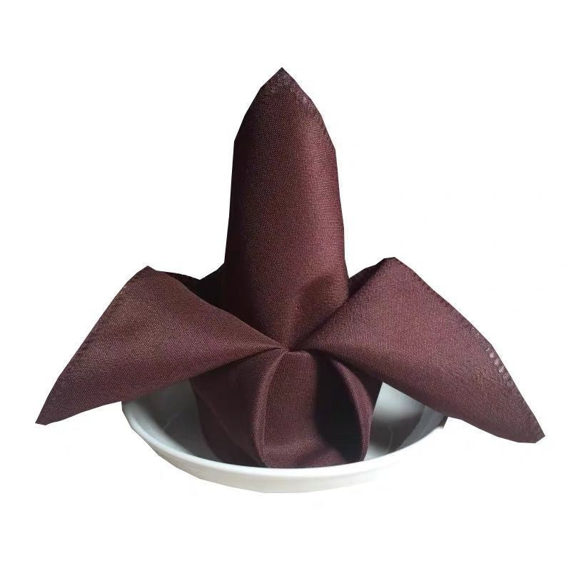 5 Pc Polyester Napkins 19"x19" Dark Brown