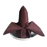 5 Pc Polyester Napkins 19"x19" Dark Brown