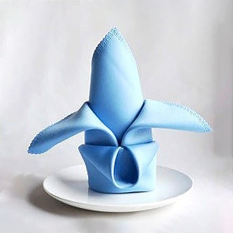 5 Pc Polyester Napkins 19"x19" Sky Blue