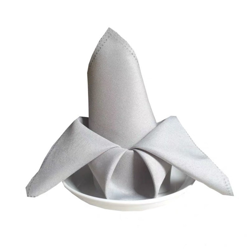 5 Pc Polyester Napkins 19"x19" Silver Gray
