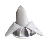 5 Pc Polyester Napkins 19"x19" Silver Gray