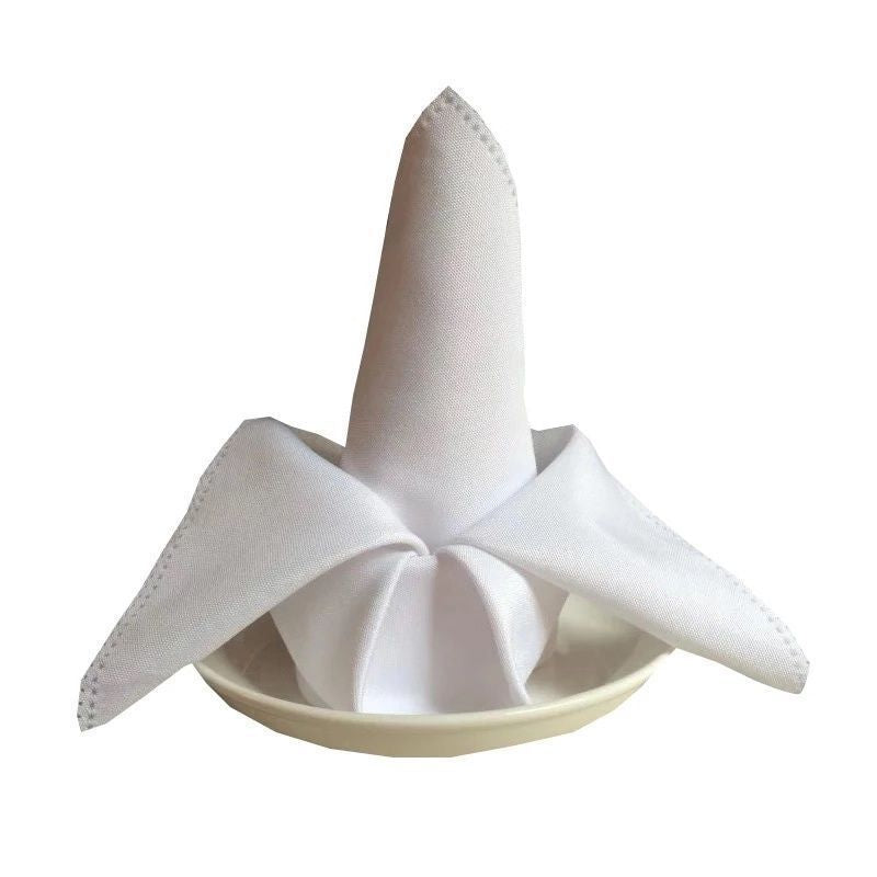5 Pc Polyester Napkins 19"x19" White