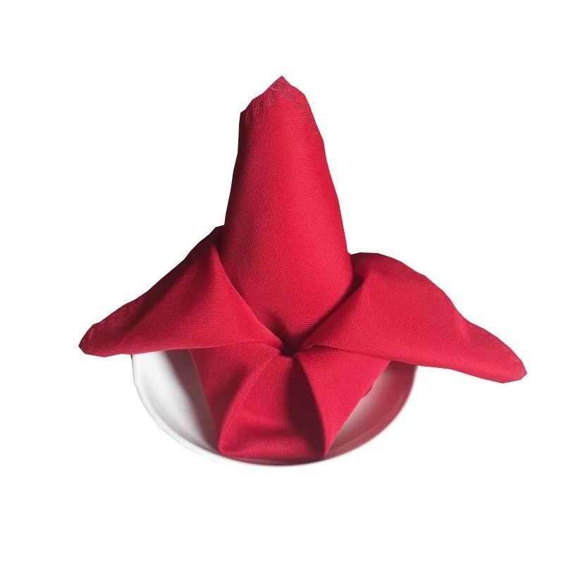 5 Pc Polyester Napkins 19"x19" Red