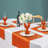 5 Pc Satin Soft Cloth Napkins 17"x17" Apricot Pink