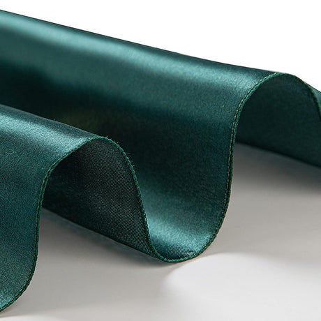 5 Pc Satin Soft Cloth Napkins 17"x17" Dark Green