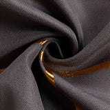 Polyester Rectangle Tablecloth With Gold Foil Geometric Pattern 120" Dark Gray