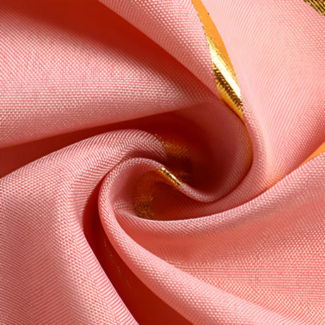 Polyester Rectangle Tablecloth With Gold Foil Geometric Pattern 120" Gray Pink