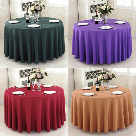 Polyester Round Tablecloth 118" Dark Green