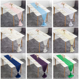 Premium Chiffon Table Runner 10ft Ivory