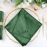 5 Pc Premium Velvet Napkins 18"x18" Dark Green
