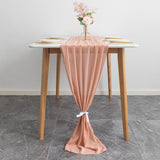 Premium Chiffon Table Runner 10ft Rose Gold
