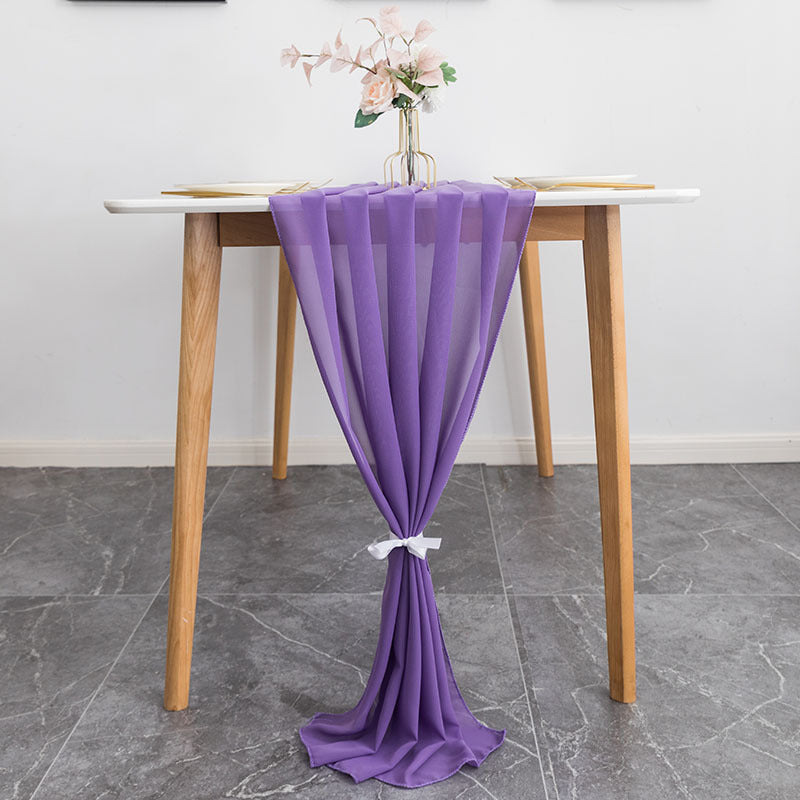 Premium Chiffon Table Runner 10ft Light Purple