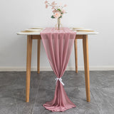 Premium Chiffon Table Runner 10ft Skin Pink