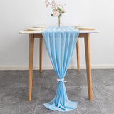 Premium Chiffon Table Runner 10ft Sky Blue