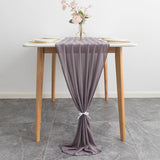 Premium Chiffon Table Runner 10ft Grey