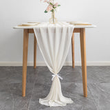 Premium Chiffon Table Runner 10ft Beige