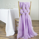 5 Pc Premium Milk Yarn Chair Sashes 22"x80" Light Purple
