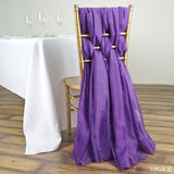 5 Pc Premium Milk Yarn Chair Sashes 22"x80" Dark Purple