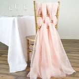5 Pc Premium Milk Yarn Chair Sashes 22"x80" Light Pink