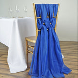 5 Pc Premium Milk Yarn Chair Sashes 22"x80" Royal Blue