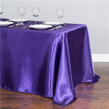 Satin Rectangular Tablecloth 90"x156" Purple-With splicing