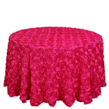 Satin Round Tablecloth 130" Purple Red